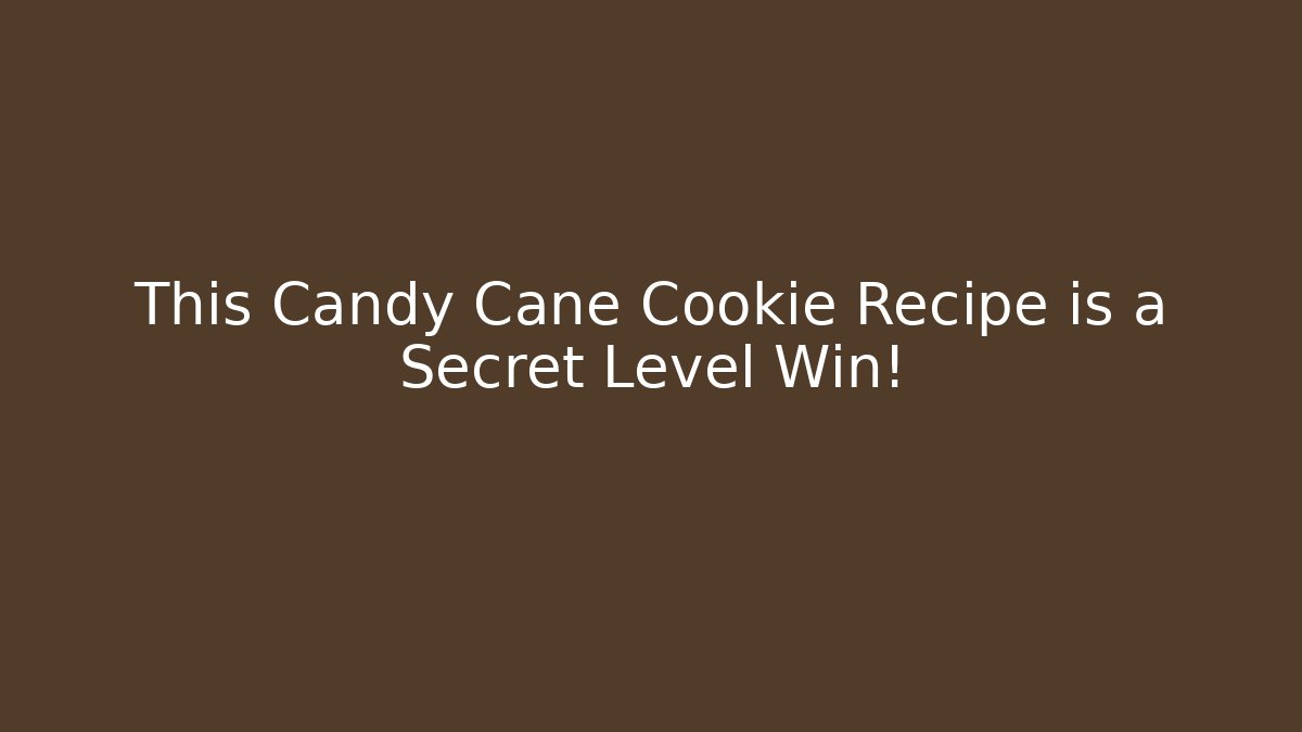 This Candy Cane Cookie Recipe is a Secret Level Win! - Create More Assets