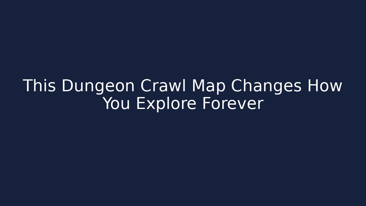 This Dungeon Crawl Map Changes How You Explore Forever - Create More Assets