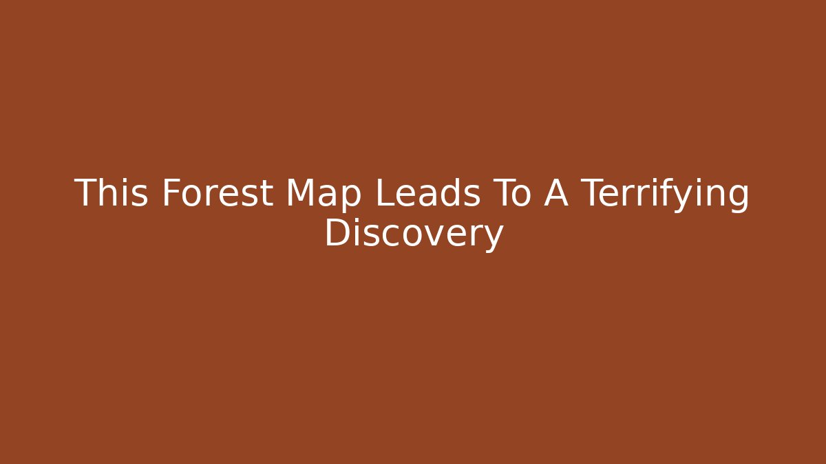 This Forest Map Leads To A Terrifying Discovery
