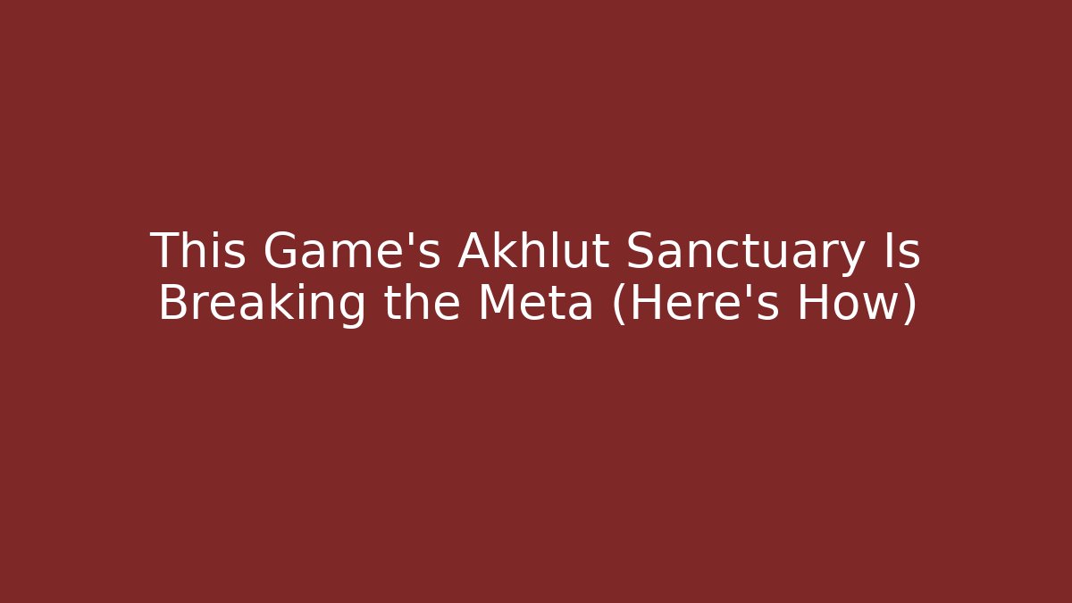 This Game's Akhlut Sanctuary Is Breaking the Meta (Here's How)