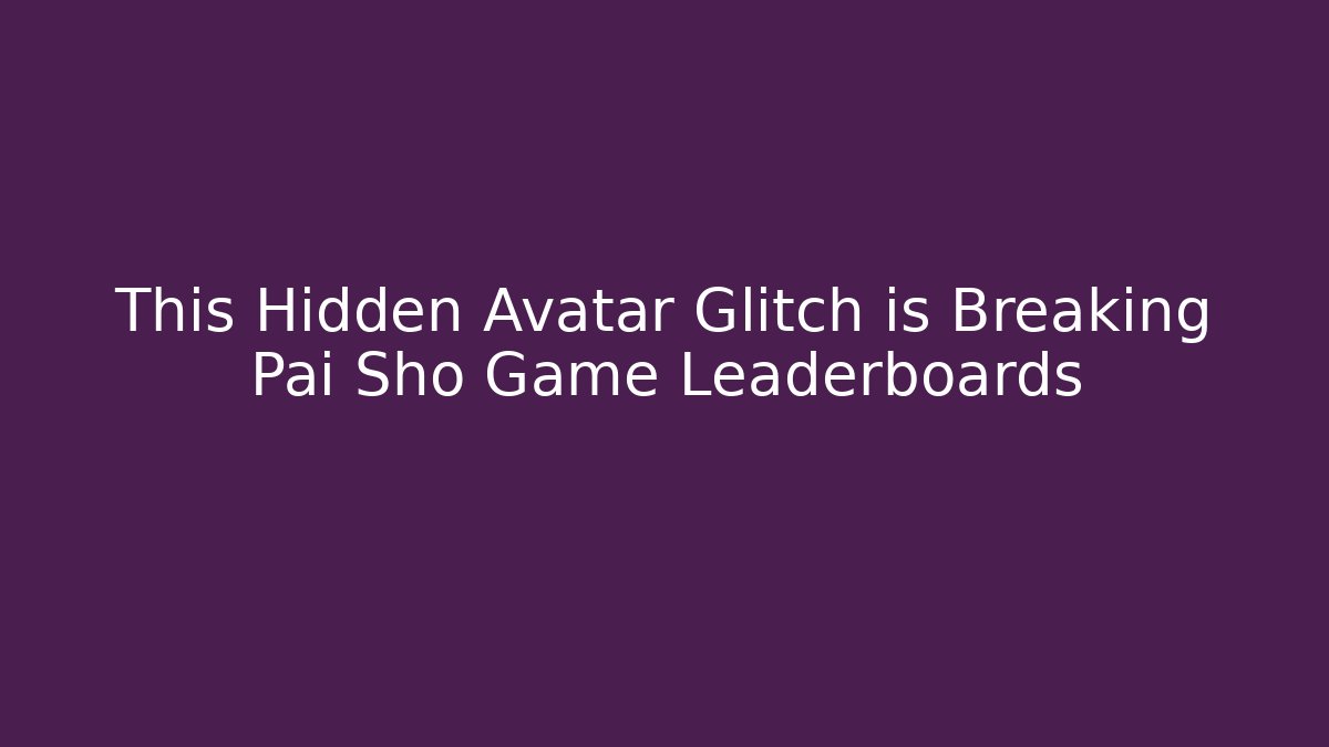 This Hidden Avatar Glitch is Breaking Pai Sho Game Leaderboards