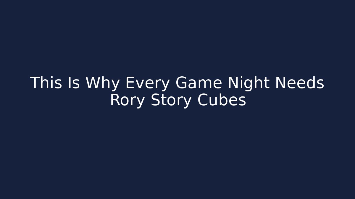 This Is Why Every Game Night Needs Rory Story Cubes - Create More Assets