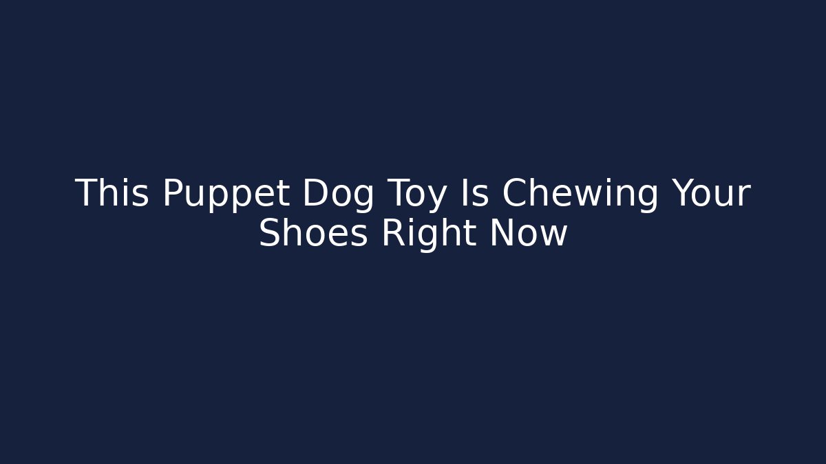 This Puppet Dog Toy Is Chewing Your Shoes Right Now