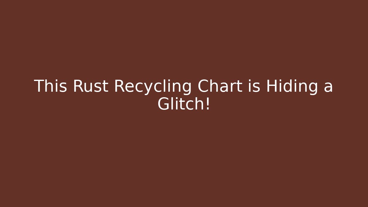 This Rust Recycling Chart is Hiding a Glitch! - Create More Assets