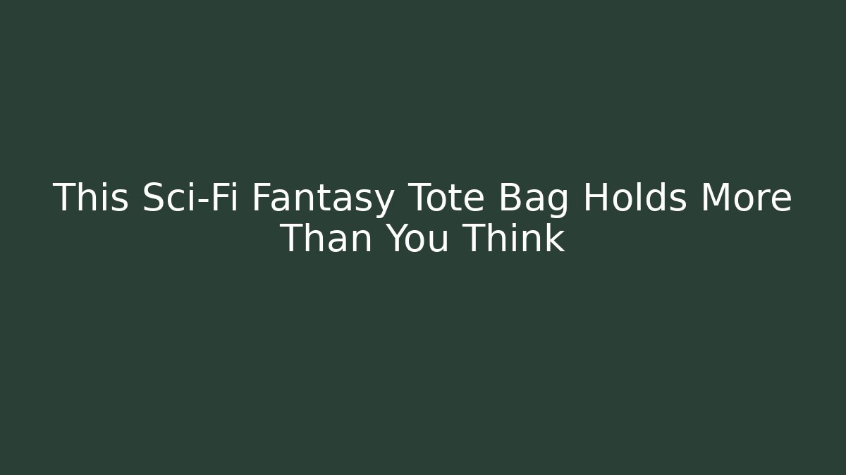 This Sci-Fi Fantasy Tote Bag Holds More Than You Think