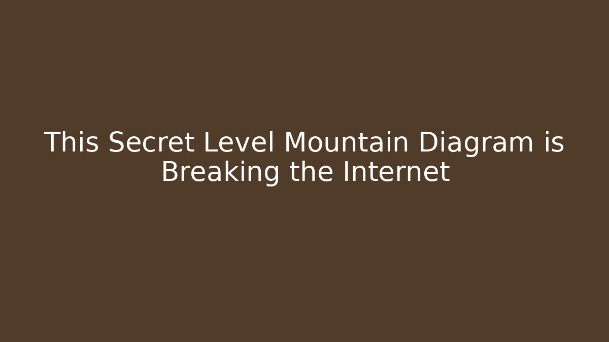 This Secret Level Mountain Diagram is Breaking the Internet
