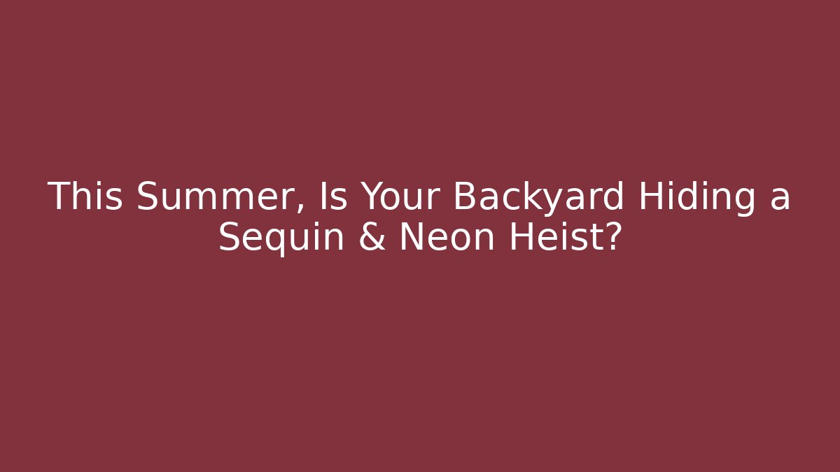 This Summer, Is Your Backyard Hiding a Sequin & Neon Heist? - Create More Assets