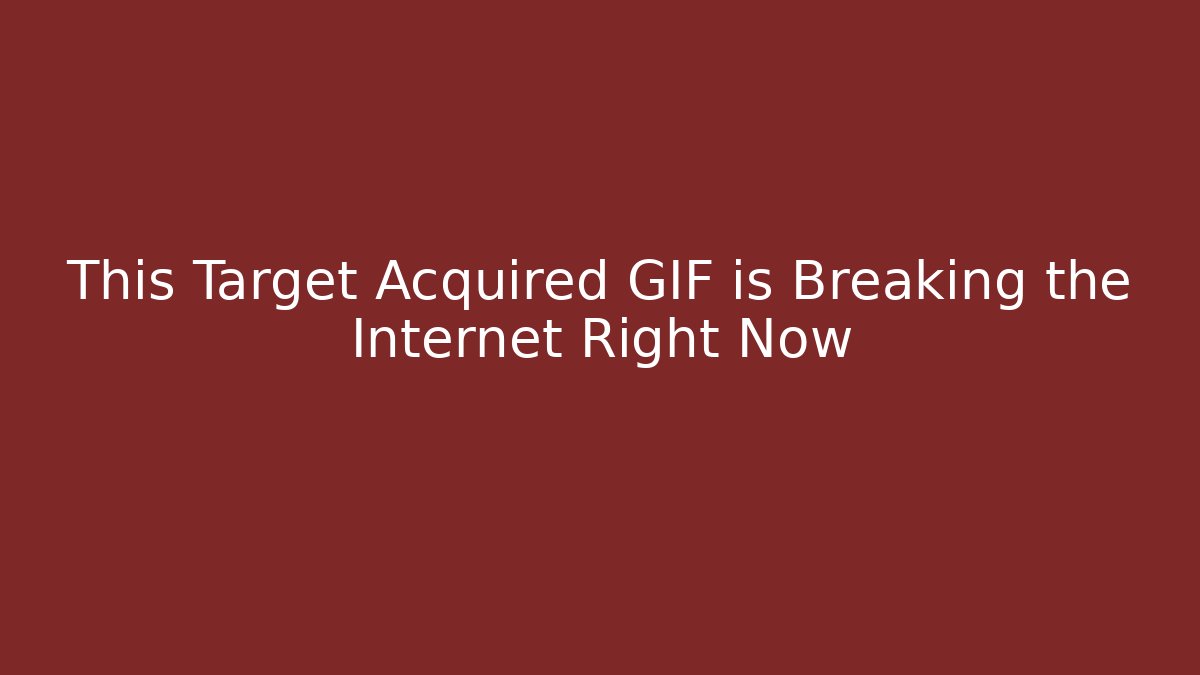 This Target Acquired GIF is Breaking the Internet Right Now