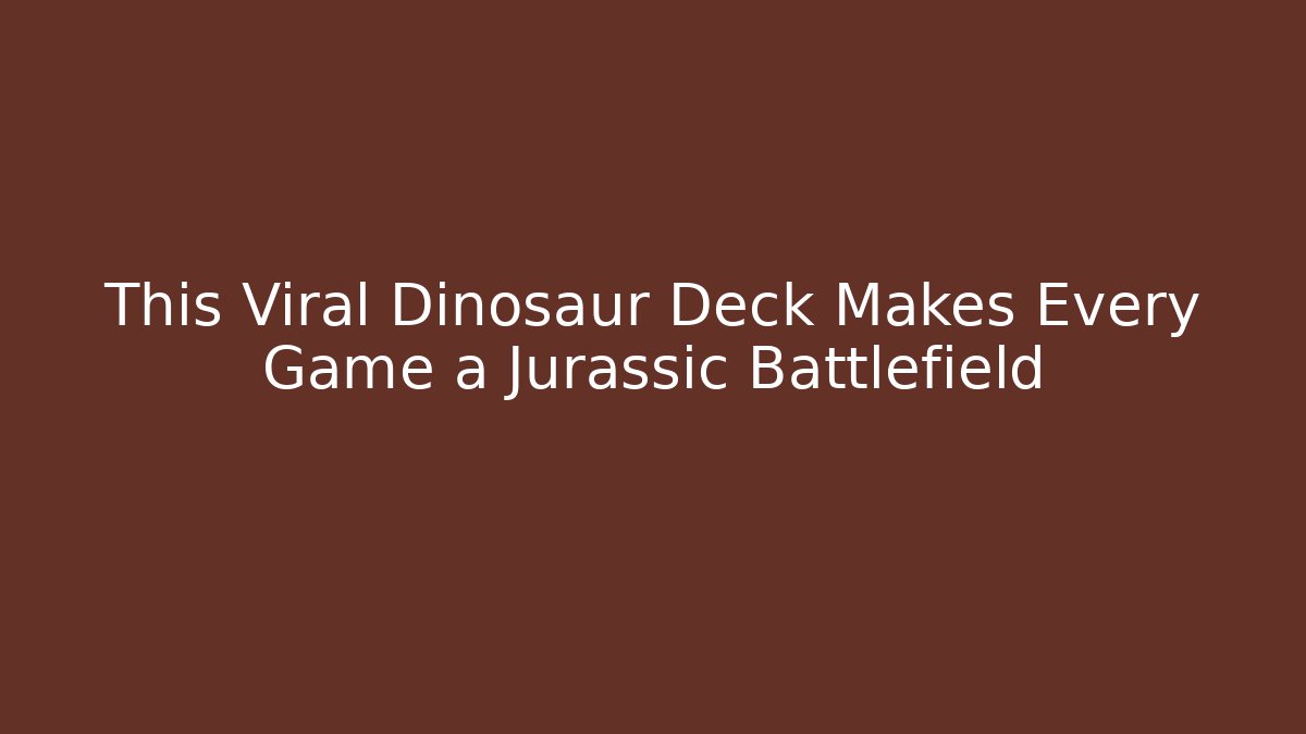 This Viral Dinosaur Deck Makes Every Game a Jurassic Battlefield