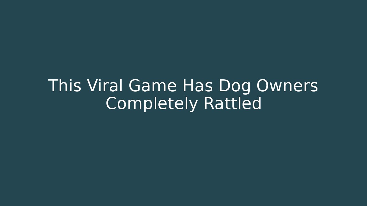 This Viral Game Has Dog Owners Completely Rattled