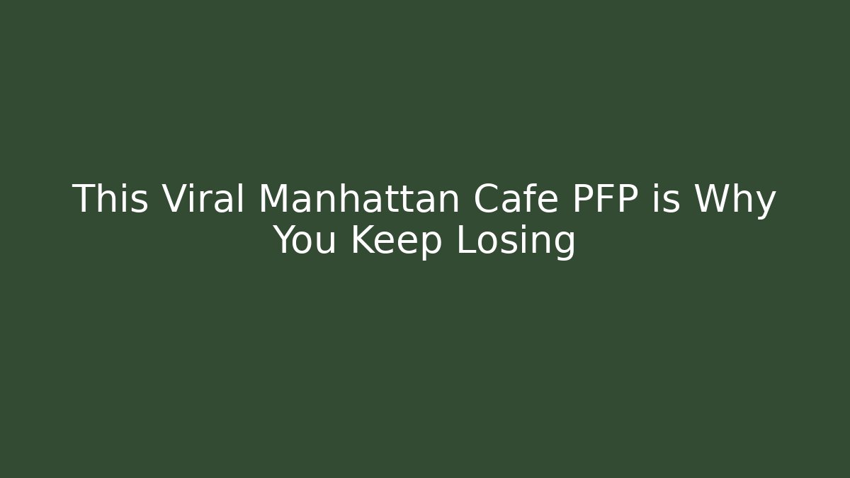 This Viral Manhattan Cafe PFP is Why You Keep Losing