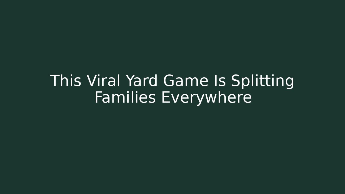 This Viral Yard Game Is Splitting Families Everywhere
