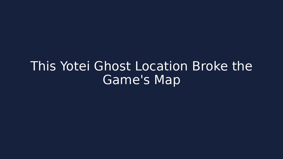 This Yotei Ghost Location Broke the Game's Map - Create More Assets