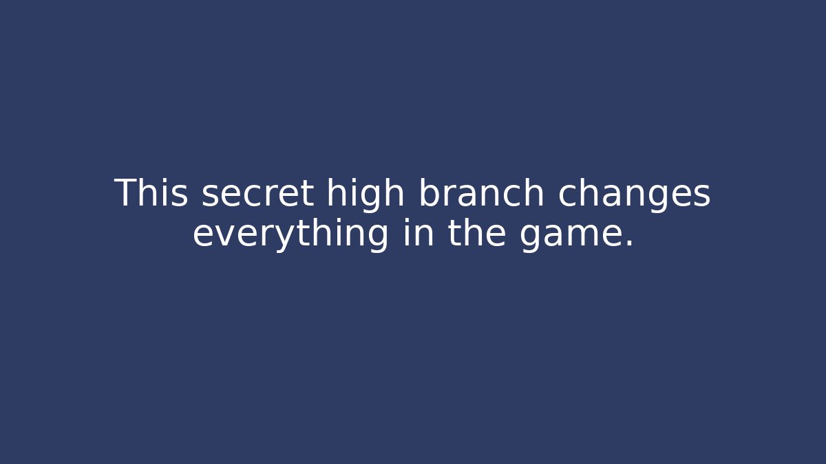 This secret high branch changes everything in the game. - Create More Assets