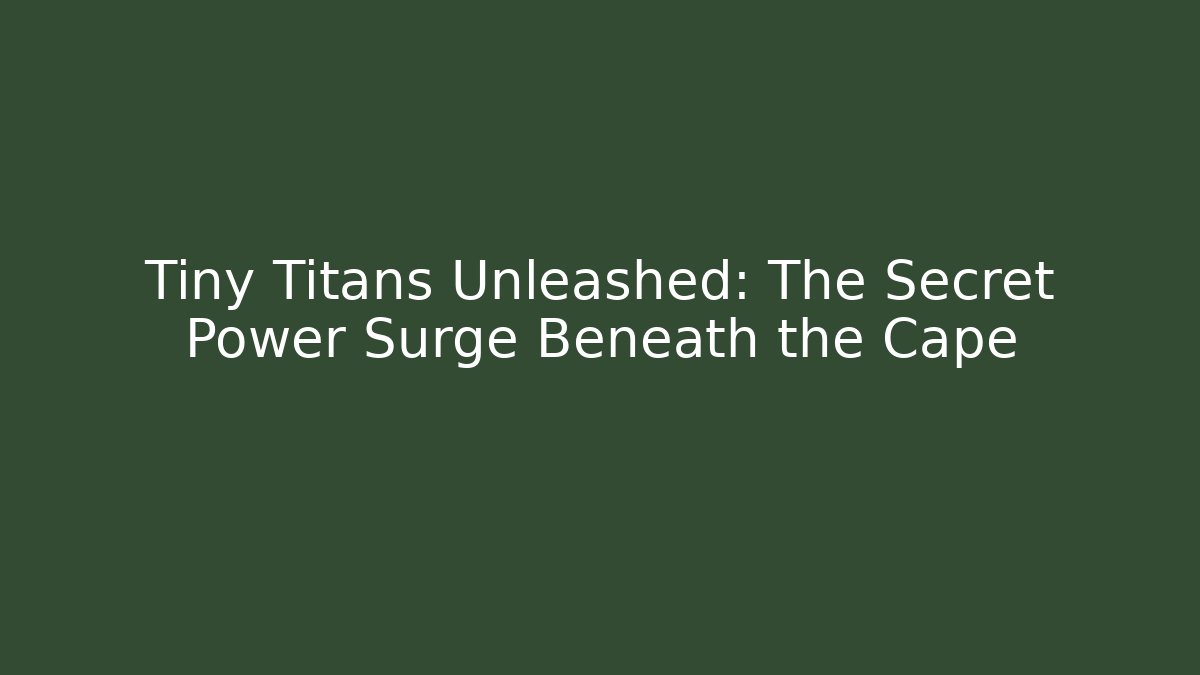 Tiny Titans Unleashed: The Secret Power Surge Beneath the Cape