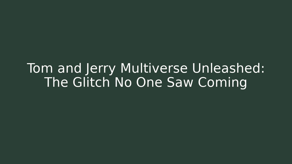 Tom and Jerry Multiverse Unleashed: The Glitch No One Saw Coming