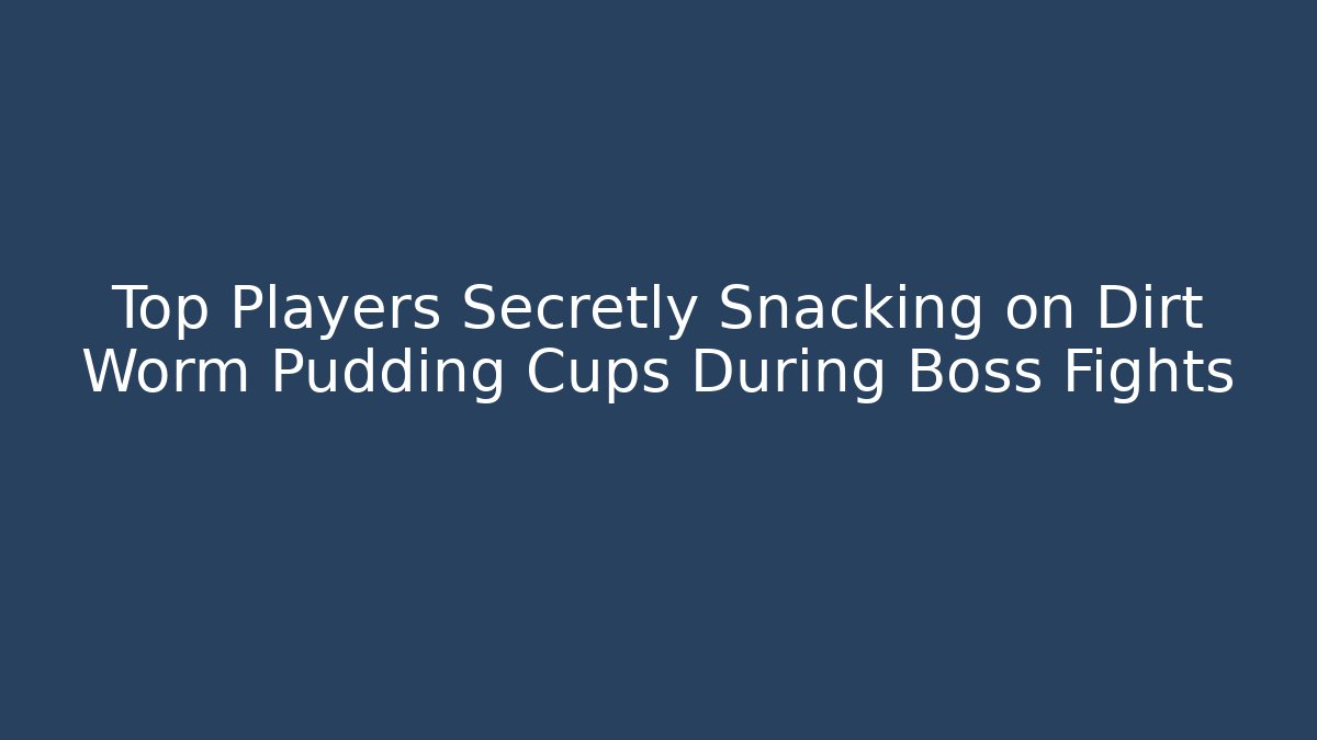 Top Players Secretly Snacking on Dirt Worm Pudding Cups During Boss Fights