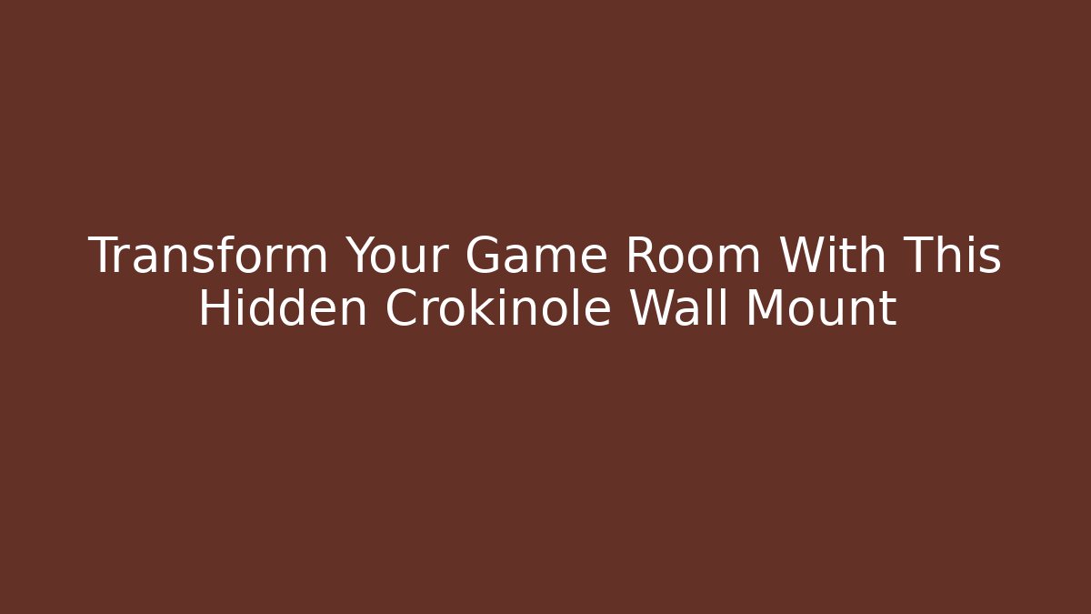 Transform Your Game Room With This Hidden Crokinole Wall Mount