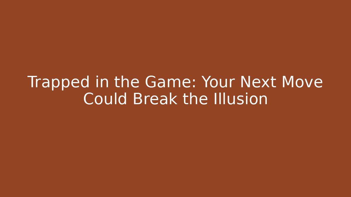 Trapped in the Game: Your Next Move Could Break the Illusion