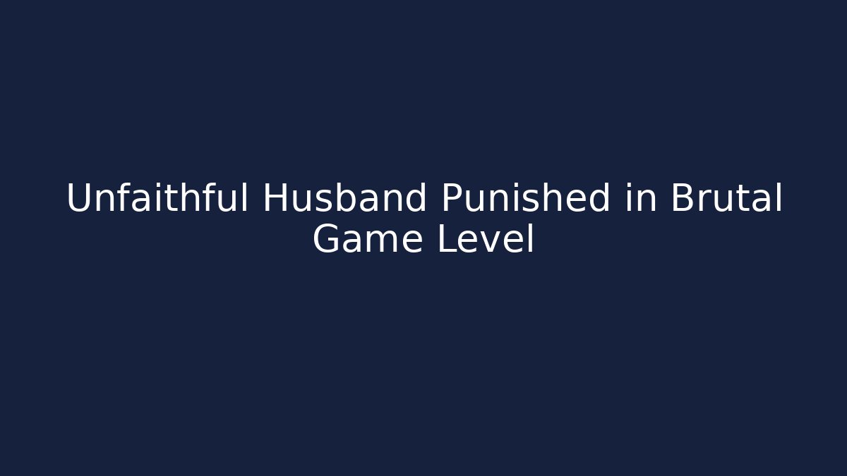 Unfaithful Husband Punished in Brutal Game Level