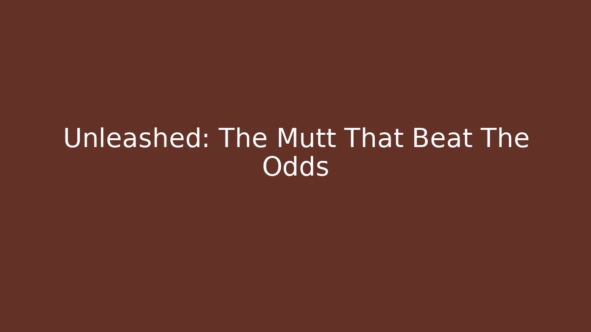 Unleashed: The Mutt That Beat The Odds