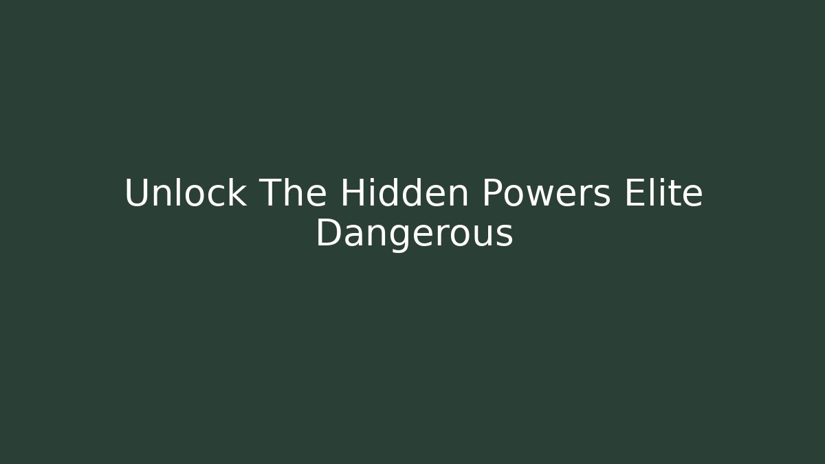 Unlock The Hidden Powers Elite Dangerous