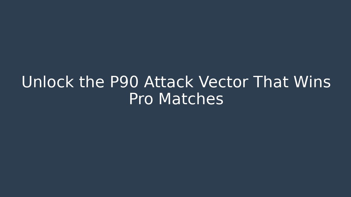 Unlock the P90 Attack Vector That Wins Pro Matches - Create More Assets