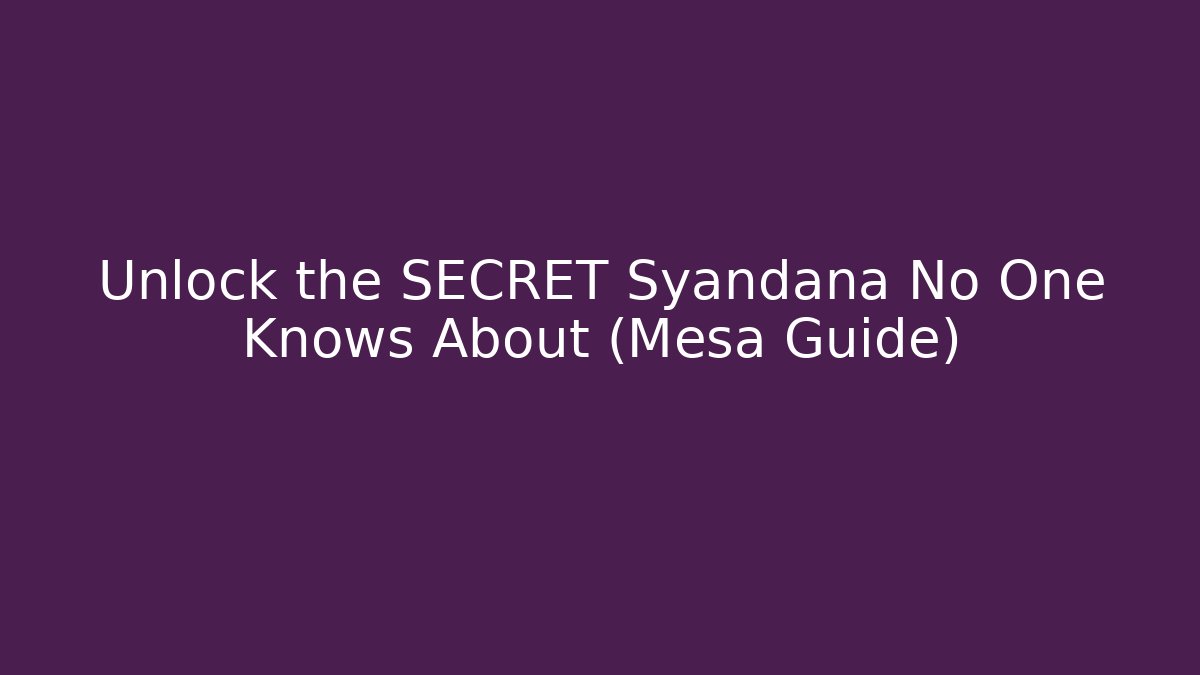 Unlock the SECRET Syandana No One Knows About (Mesa Guide)