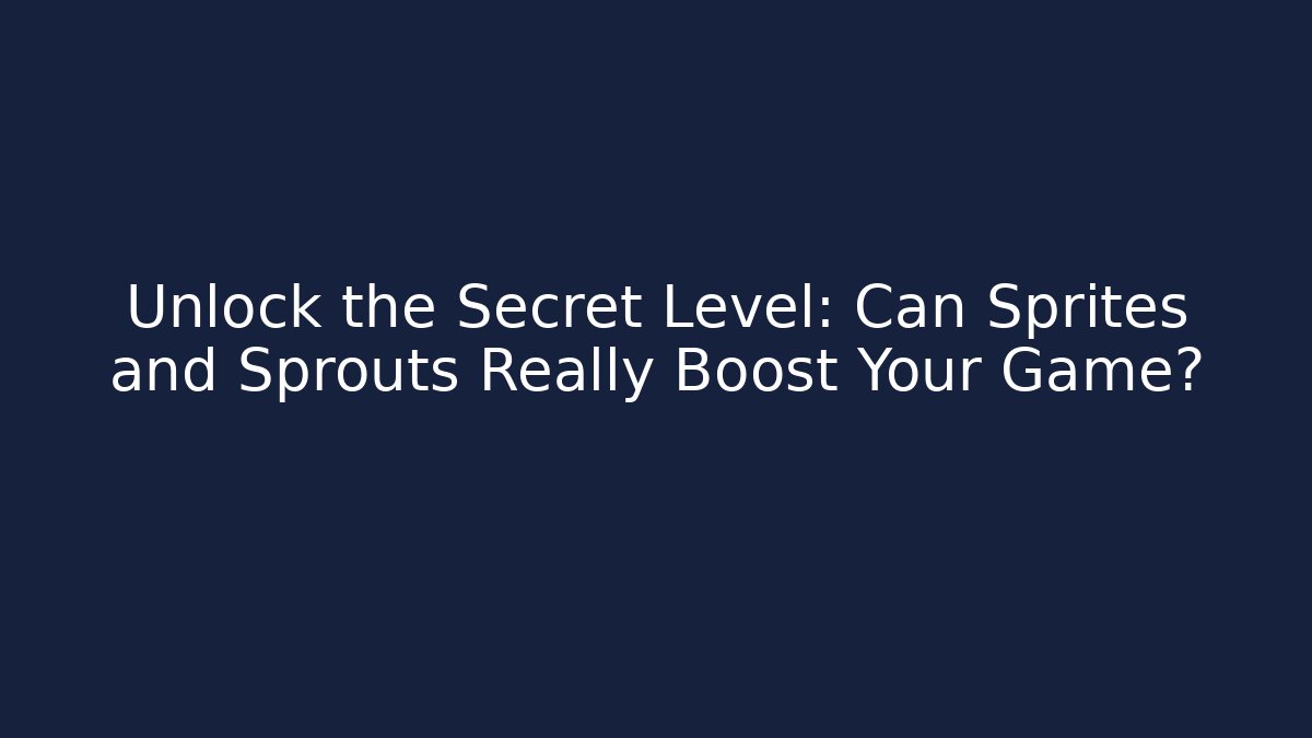 Unlock the Secret Level: Can Sprites and Sprouts Really Boost Your Game? - Create More Assets