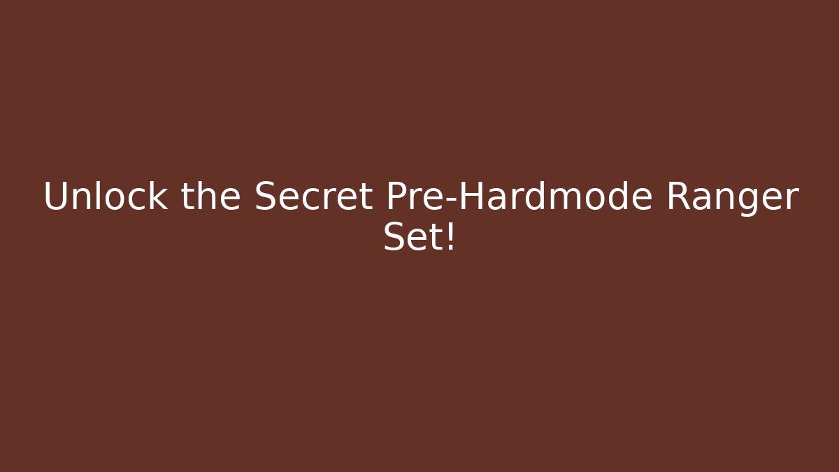Unlock the Secret Pre-Hardmode Ranger Set! - Create More Assets
