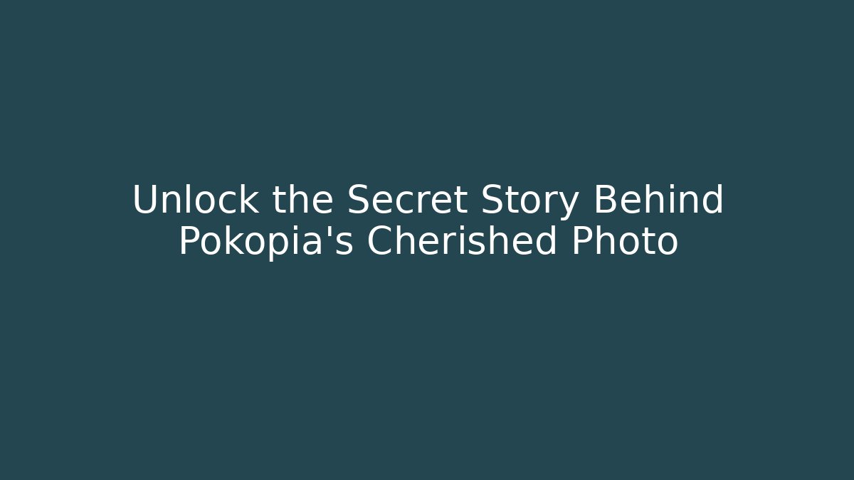 Unlock the Secret Story Behind Pokopia's Cherished Photo