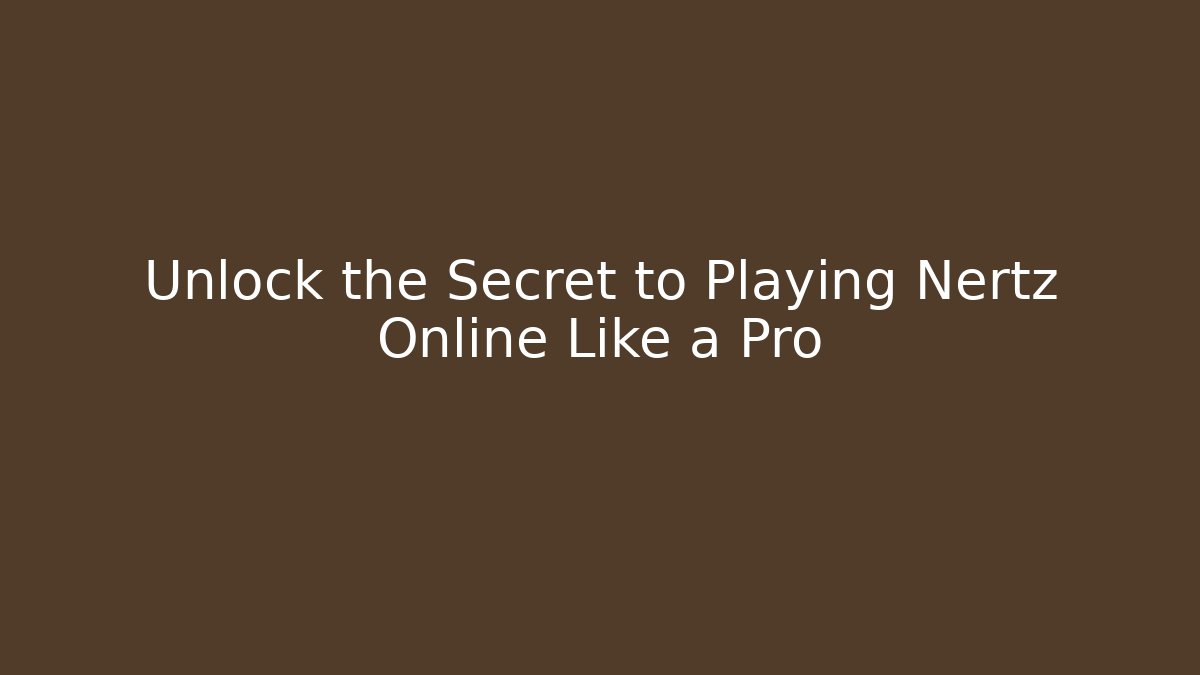 Unlock the Secret to Playing Nertz Online Like a Pro