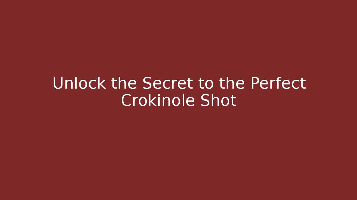 Unlock the Secret to the Perfect Crokinole Shot