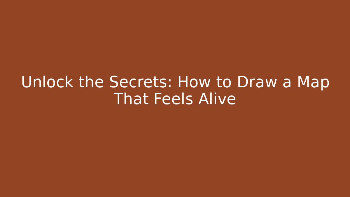 Unlock the Secrets: How to Draw a Map That Feels Alive