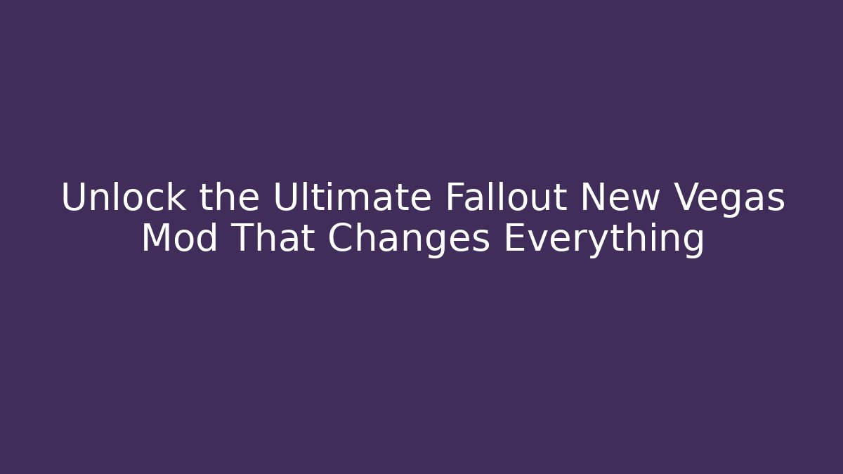 fallout old world blues
