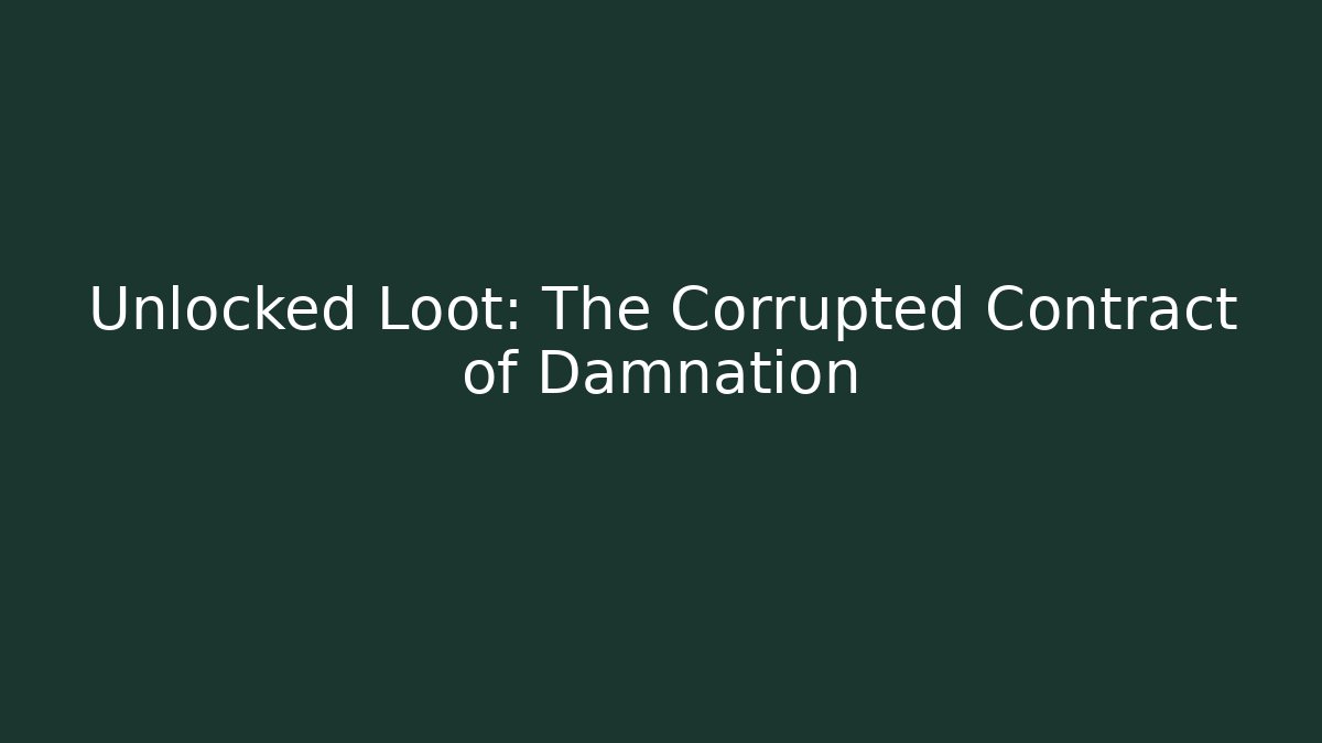 Unlocked Loot: The Corrupted Contract of Damnation