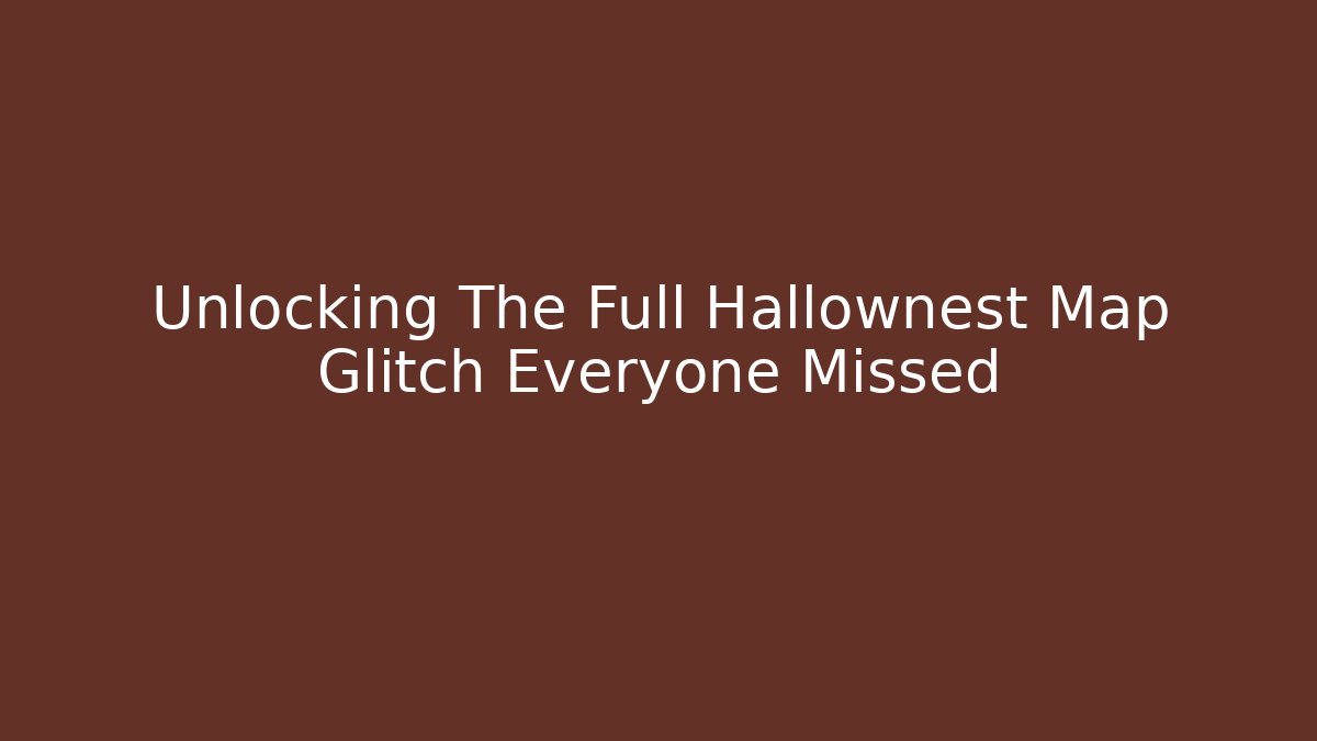 Unlocking The Full Hallownest Map Glitch Everyone Missed