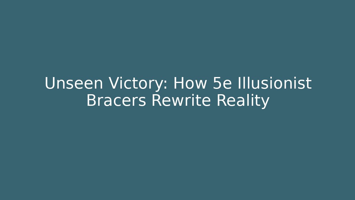 Unseen Victory: How 5e Illusionist Bracers Rewrite Reality