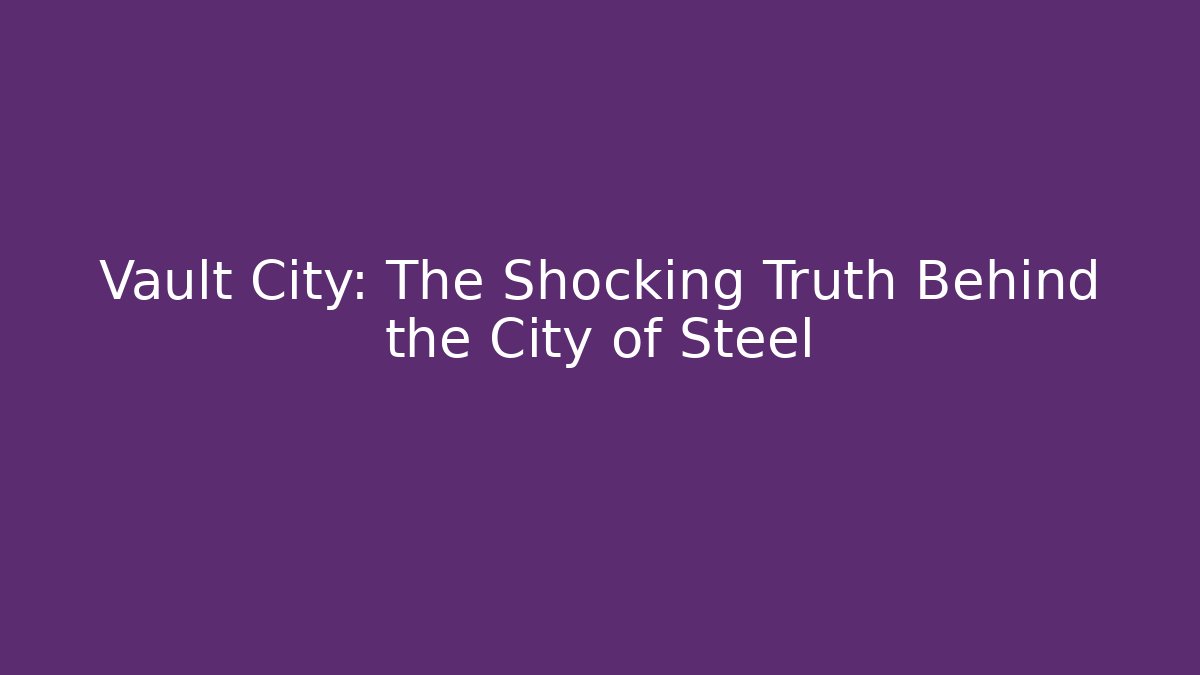 Vault City: The Shocking Truth Behind the City of Steel