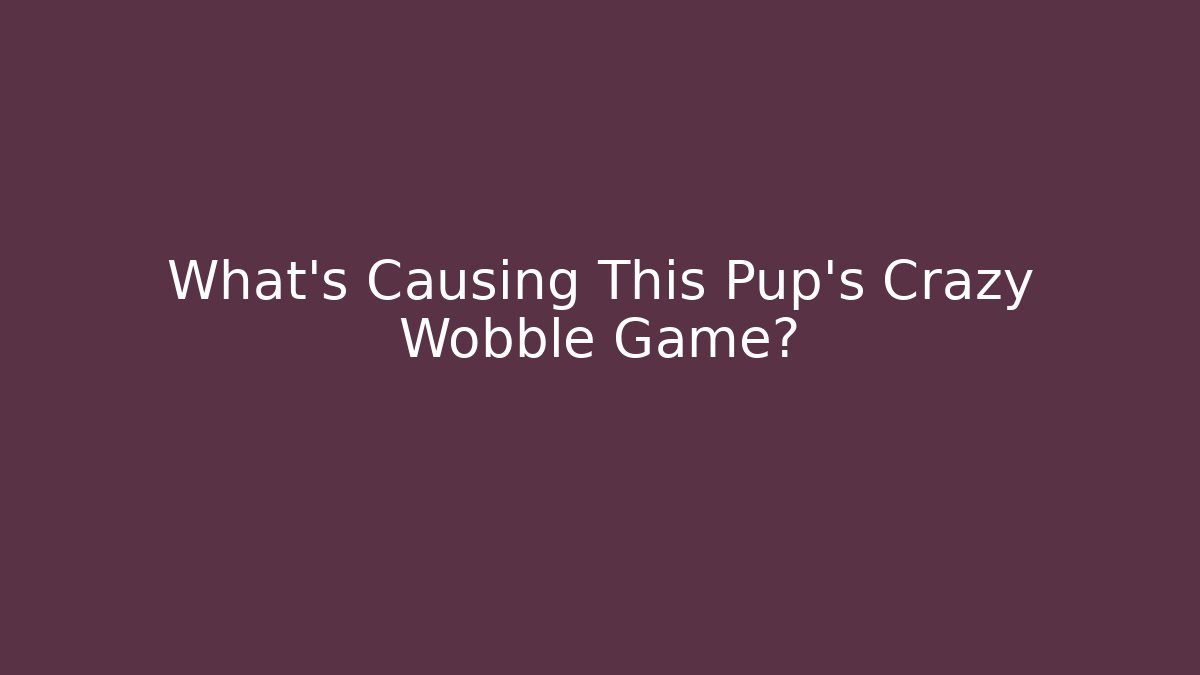What's Causing This Pup's Crazy Wobble Game?