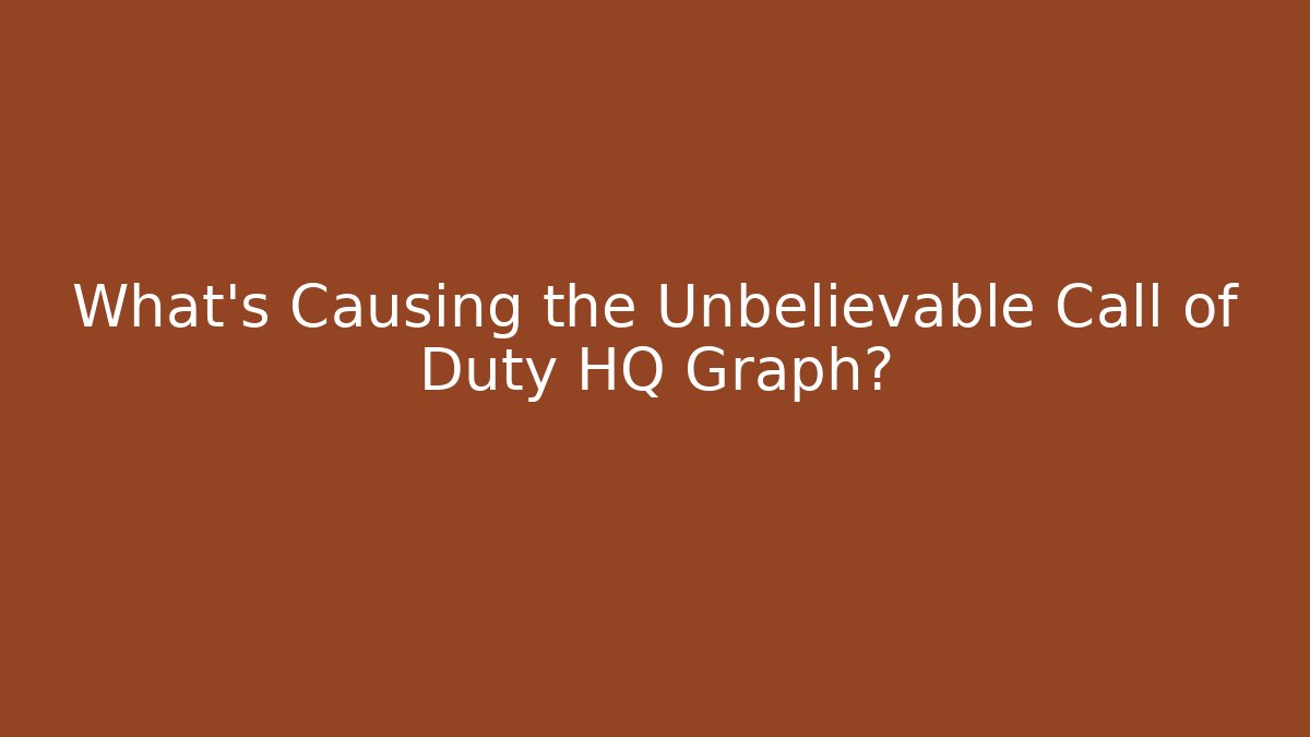 What's Causing the Unbelievable Call of Duty HQ Graph?
