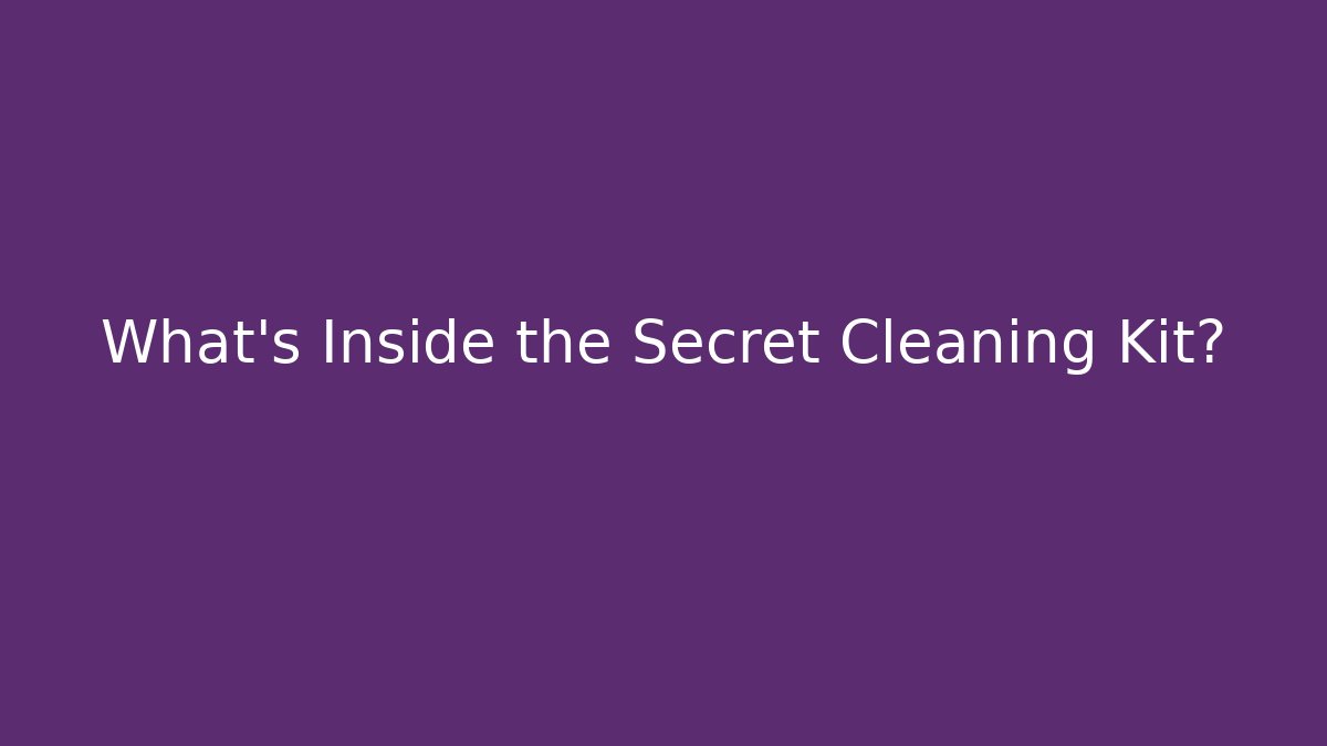 What's Inside the Secret Cleaning Kit?