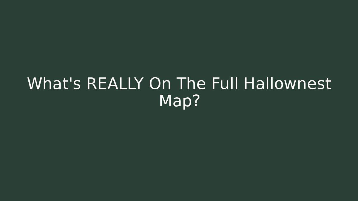 What's REALLY On The Full Hallownest Map?