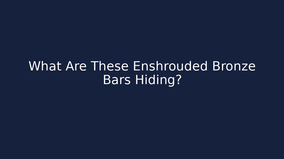 What Are These Enshrouded Bronze Bars Hiding?