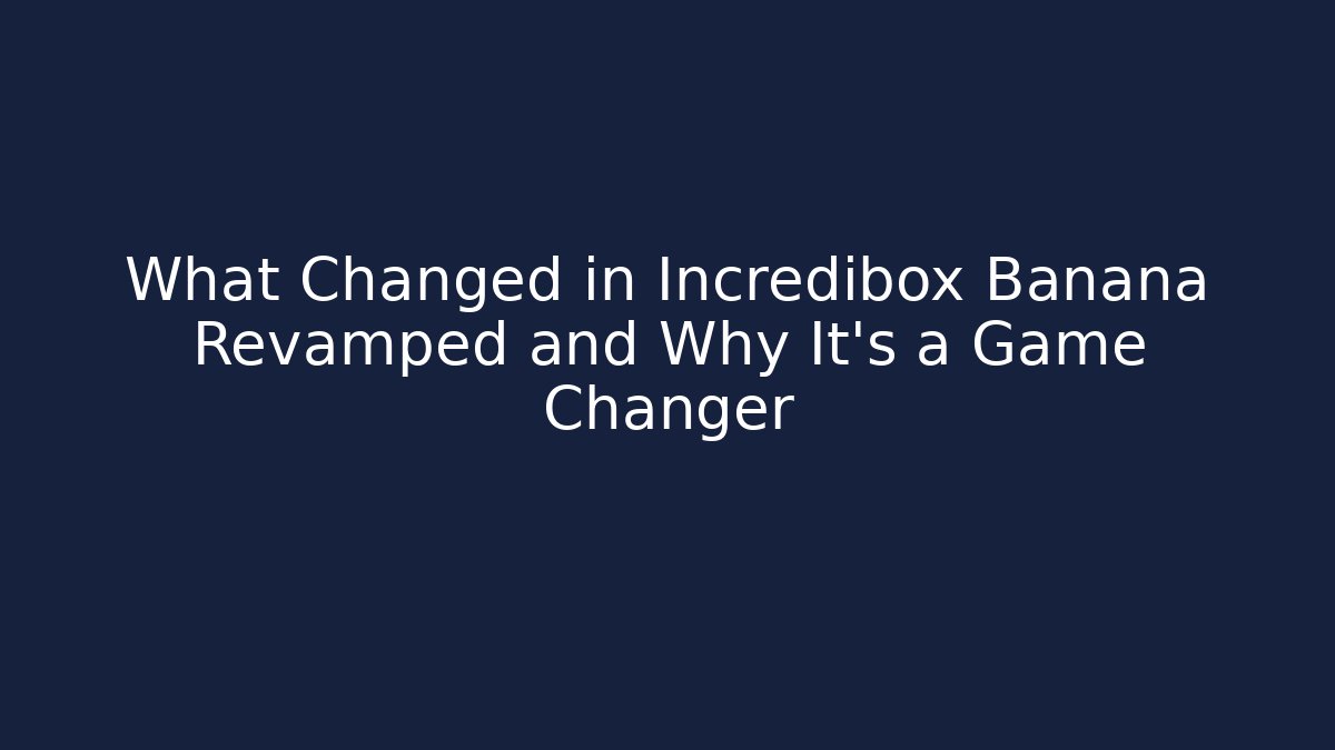 What Changed in Incredibox Banana Revamped and Why It's a Game Changer