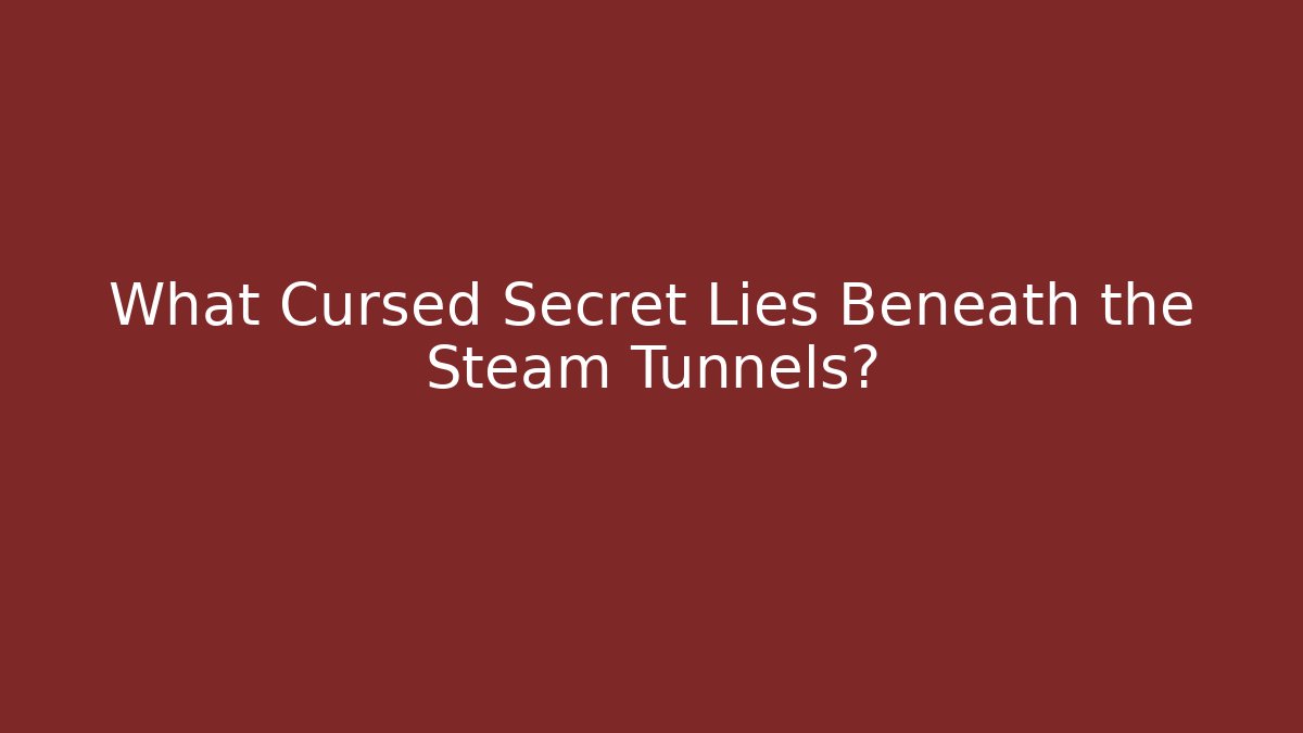 What Cursed Secret Lies Beneath the Steam Tunnels?