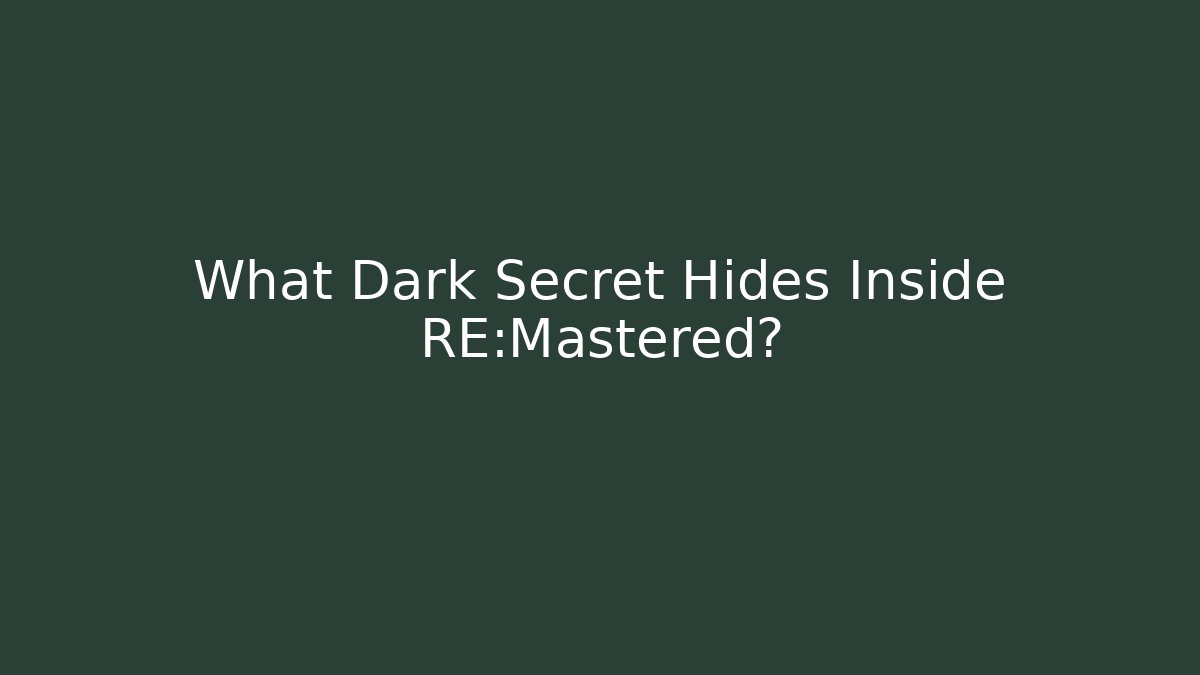 What Dark Secret Hides Inside RE:Mastered? - Create More Assets