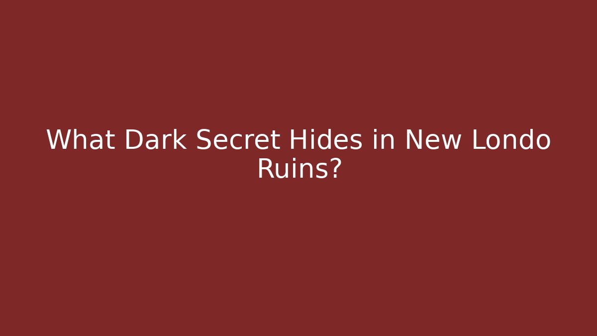 What Dark Secret Hides in New Londo Ruins?