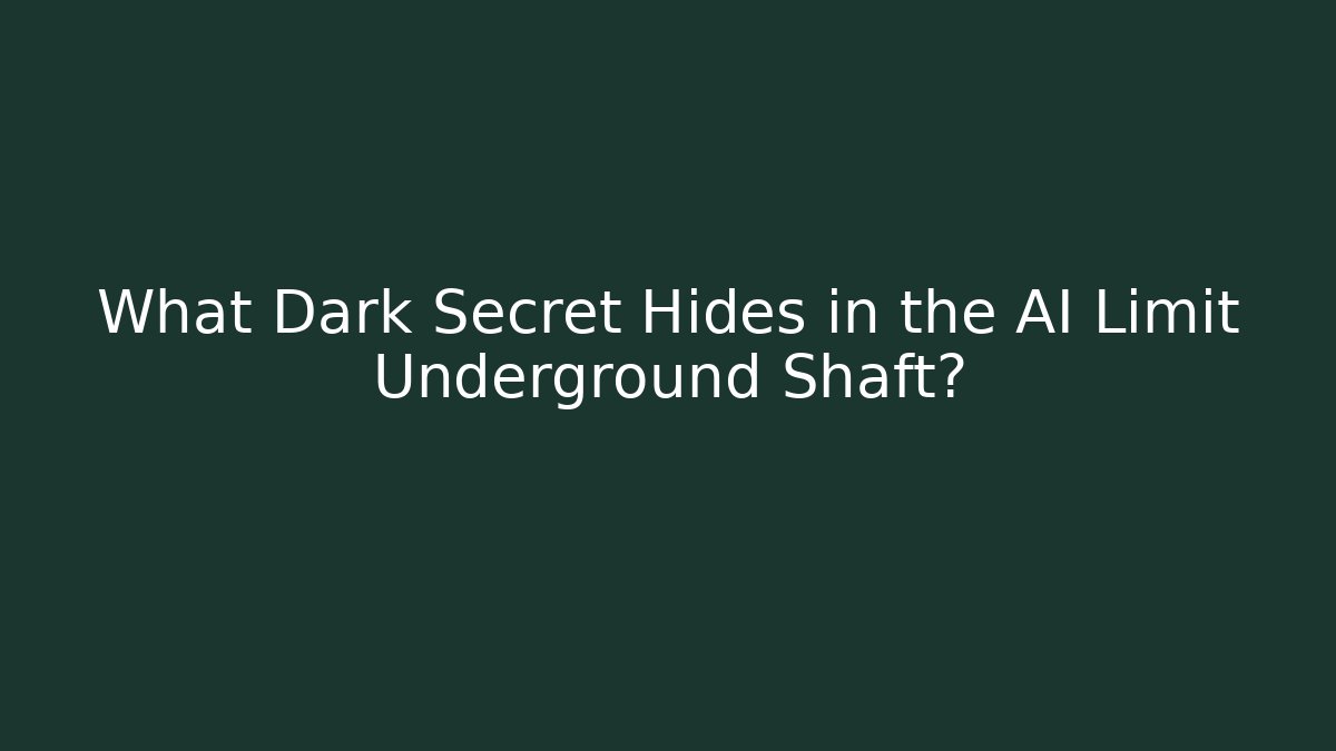 What Dark Secret Hides in the AI Limit Underground Shaft?