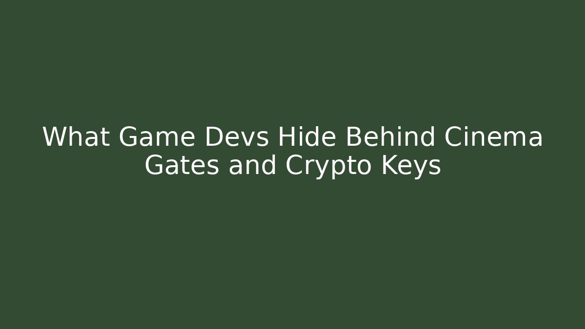 What Game Devs Hide Behind Cinema Gates and Crypto Keys
